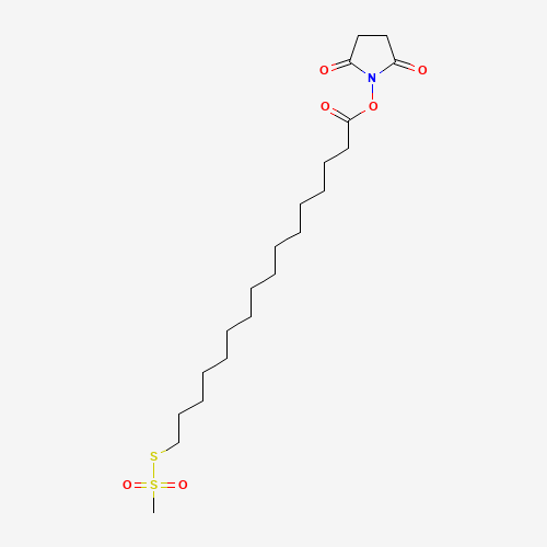 N-Succinimidyloxycarbonylpentadecyl Methanethiosulfonate (CAS: 887407-52-5) - Chemical Structure and Molecular Formula 