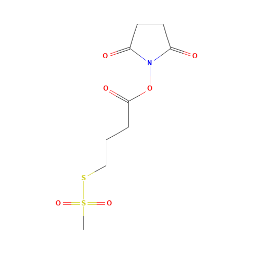 N-Succinimidyloxycarbonylpropyl Methanethiosulfonate (CAS: 690632-55-4) - Chemical Structure and Molecular Formula 