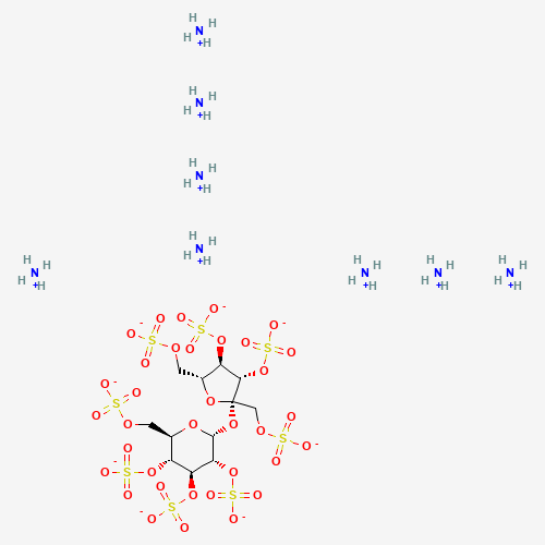 Sucrose Octasulfate, Ammonium Salt (CAS: 74135-13-0) - Chemical Structure and Molecular Formula 