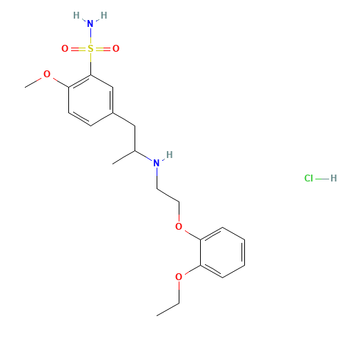 rac Tamsulosin Hydrochloride (CAS: 80223-99-0) - Chemical Structure and Molecular Formula 