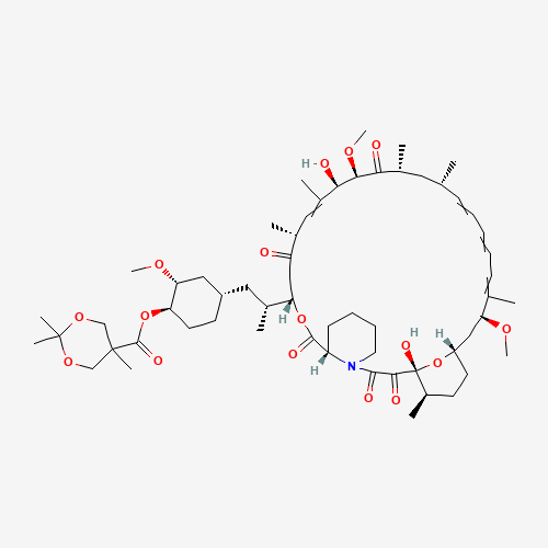 Temsirolimus Acetonide (CAS: 162635-03-2) - Chemical Structure and Molecular Formula 