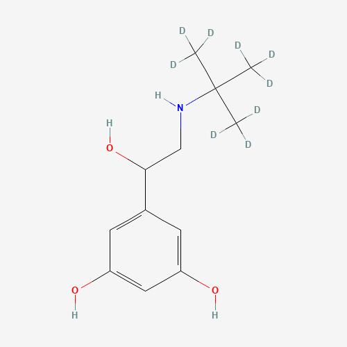 Terbutaline-d9 (CAS: 1189658-09-0) - Chemical Structure and Molecular Formula 