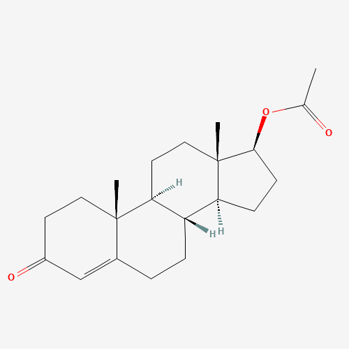 Testosterone 17-O-Acetate (CAS: 1045-69-8) - Chemical Structure and Molecular Formula 
