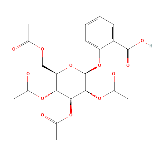 2,3,4,6-Tetra-O-acetyl-b-D-glucopyranosyl Salicylate (CAS: 33019-34-0) - Chemical Structure and Molecular Formula 