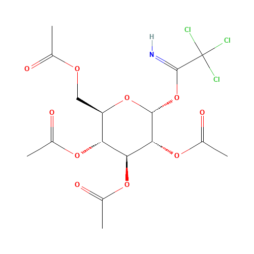 2,3,4,6-Tetra-O-acetyl-a-D-glucopyranosyl Trichloroacetimidate (CAS: 74808-10-9) - Chemical Structure and Molecular Formula 