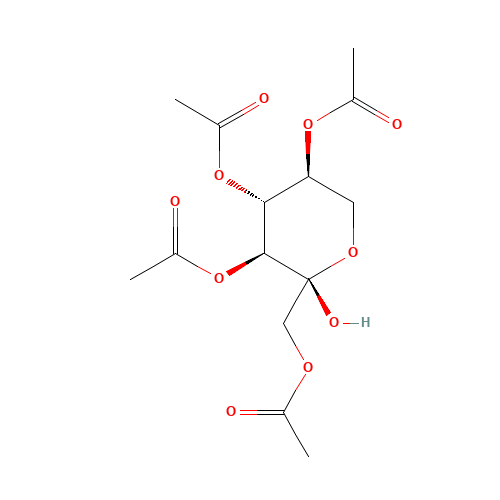 1,3,4,5-Tetra-O-acetyl-L-sorbopyranose (CAS: 109525-53-3) - Chemical Structure and Molecular Formula 