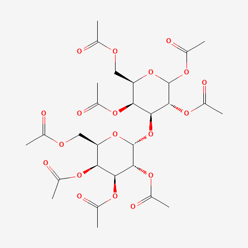 1,2,4,6-Tetra-O-acetyl-3-O-(2,3,4,6-tetra-O-acetyl-a-D-galactopyranosyl)-D-galactose (CAS: 123809-61-0) - Chemical Structure and Molecular Formula 