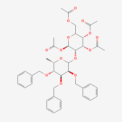 1,3,4,6-Tetra-O-acetyl-2-(2',3',4'-tri-O-benzoyl-a-L-fucopyranosyl)-a-D-galactopyranose (CAS: 56889-55-5) - Chemical Structure and Molecular Formula 