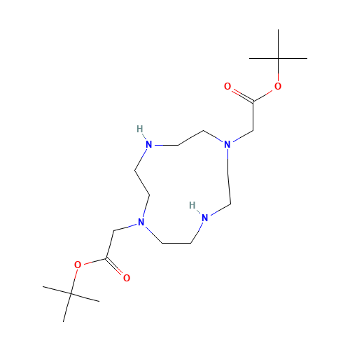 1,4,7,10-Tetraazacyclododecane-1,7-diacetic Acid 1,7-Bis(1,1-dimethylethyl) Ester (CAS: 162148-48-3) - Chemical Structure and Molecular Formula 