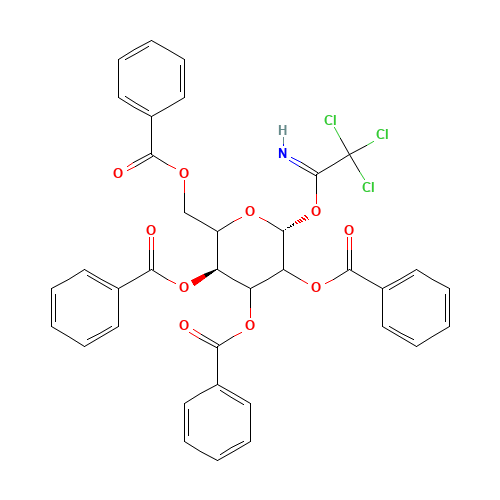 2,3,4,6-Tetra-O-benzoyl-a-D-galactopyranoside Trichloroacetimidate (CAS: 138479-78-4) - Chemical Structure and Molecular Formula 