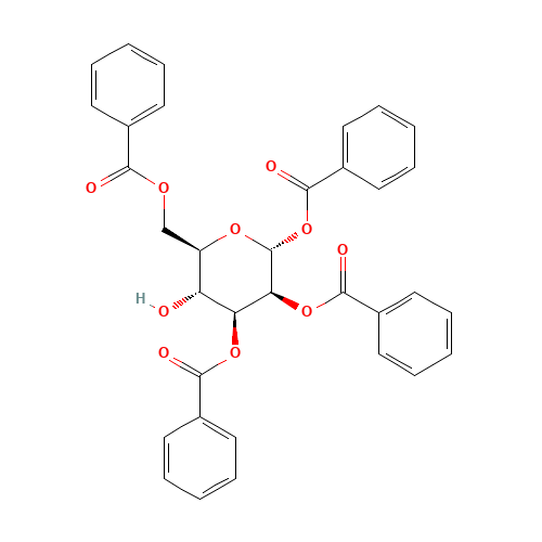 1,2,3,6-Tetra-O-benzoyl-a-D-mannose (CAS: 56994-11-7) - Chemical Structure and Molecular Formula 