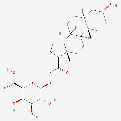 Tetrahydro 11-Deoxycorticosterone 21-b-D-Glucuronide (CAS: 56162-37-9) - Chemical Structure and Molecular Formula 