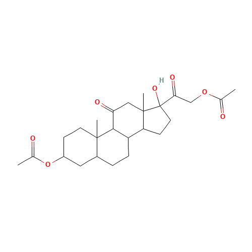 3b,5b-Tetrahydro Cortisone 3,21-Diacetate (CAS: 4003-93-4) - Chemical Structure and Molecular Formula 