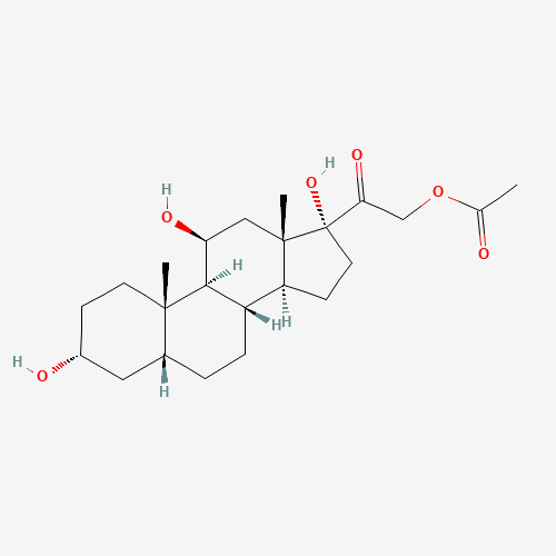 Tetrahydrocortisol 21-Acetate (CAS: 4004-80-2) - Chemical Structure and Molecular Formula 