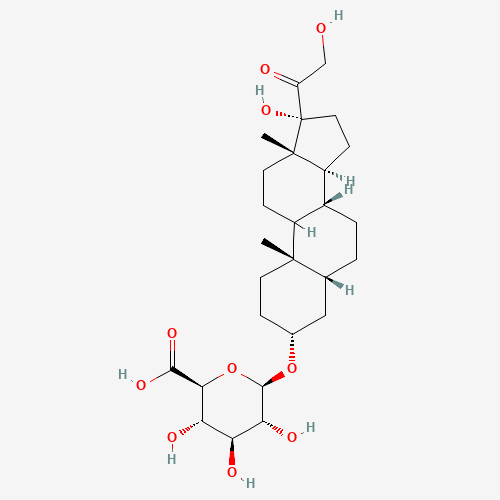 Tetrahydro-11-deoxy Cortisol 3-O-b-D-Glucuronide (CAS: 56162-40-4) - Chemical Structure and Molecular Formula 