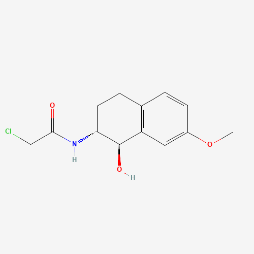 N-[(1R,2R)-1,2,3,4-Tetrahydro-1-hydroxy-7-methoxy-2-naphthalenyl]chloroacetamide (CAS: 153153-59-4) - Chemical Structure and Molecular Formula 