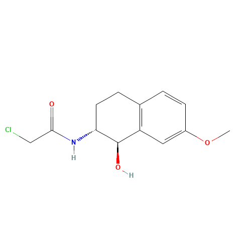 N-[(1R,2R)-1,2,3,4-Tetrahydro-1-hydroxy-7-methoxy-2-naphthalenyl]chloroacetamide (CAS: 153153-59-4) - Chemical Structure and Molecular Formula 