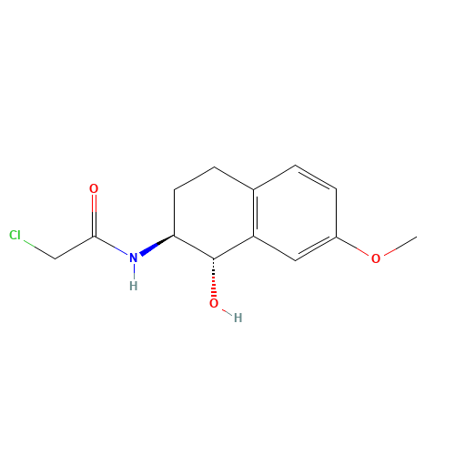 N-[(1S,2S)-1,2,3,4-Tetrahydro-1-hydroxy-7-methoxy-2-naphthalenyl]-chloroacetamide (CAS: 99833-89-3) - Related Chemical Product