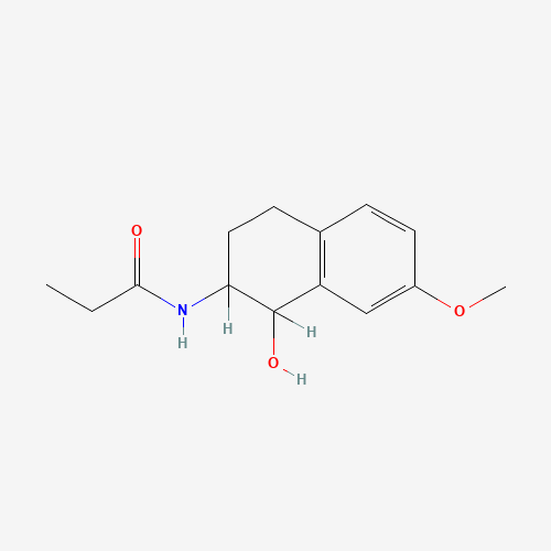 N-[(1,2,3,4-Tetrahydro-1-hydroxy-7-methoxy-2-naphthalenyl]propanamide (CAS: 887407-57-0) - Chemical Structure and Molecular Formula 