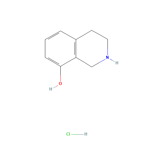 1,2,3,4-Tetrahydro-8-isoquinolinol Hydrochloride (CAS: 32999-38-5) - Chemical Structure and Molecular Formula 