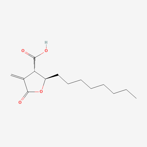 trans-Tetrahydro-4-methylene-2-octyl-5-oxo-3-furancarboxylic Acid (CAS: 191282-48-1) - Chemical Structure and Molecular Formula 