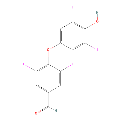 3,5,3',5'-Tetraiodo Thyroaldehyde (CAS: 2016-06-0) - Chemical Structure and Molecular Formula 