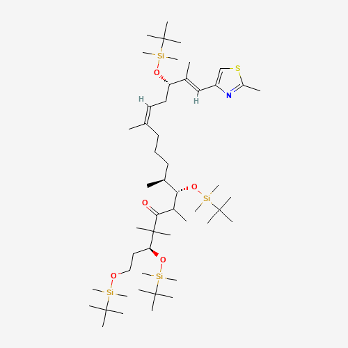 (3S,6R,7S,8S,12Z,15S,16E)-1,3,7,15-Tetrakis-{[tert-butyl(dimethyl)silyl]oxy}-4,4,6,8,12,16-hexamethyl-17-(2-methyl-1,3-thiazol-4-yl)heptadeca-12,16-dien-5-one (CAS: 193146-51-9) - Chemical Structure and Molecular Formula 