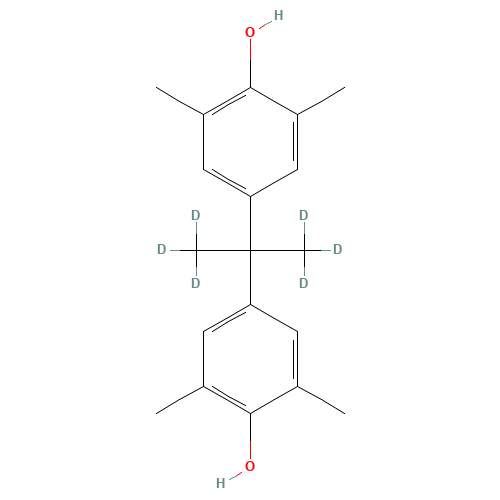 Tetramethyl Bisphenol A-d6 (CAS: 203578-30-7) - Chemical Structure and Molecular Formula 