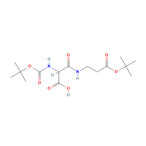 2,2,13,13-Tetramethyl-4,7,11-trioxo-3,12-dioxa-5,8-diazatetradecane-6-carboxylic Acid (CAS: 1076199-43-3) - Chemical Structure and Molecular Formula 