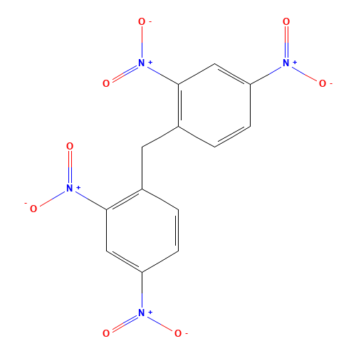 2,2',4,4'-Tetranitrodiphenylmethane (CAS: 1817-76-1) - Chemical Structure and Molecular Formula 