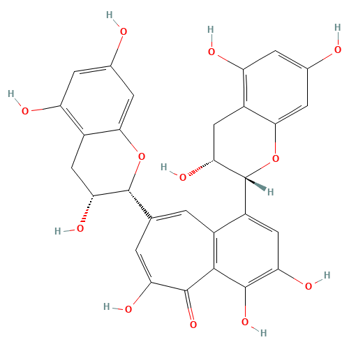 Theaflavin (CAS: 4670-05-7) - Chemical Structure and Molecular Formula 
