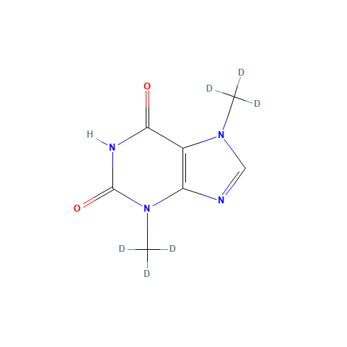 Theobromine-d6 (CAS: 117490-40-1) - Chemical Structure and Molecular Formula 