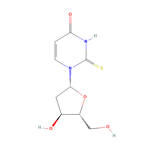 2-Thio 2'-Deoxyuridine (CAS: 35059-12-2) - Chemical Structure and Molecular Formula 