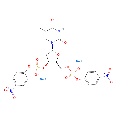 Thymidine-3',5'-di(p-nitrophenyl Phosphate) (CAS: 24418-12-0) - Chemical Structure and Molecular Formula 