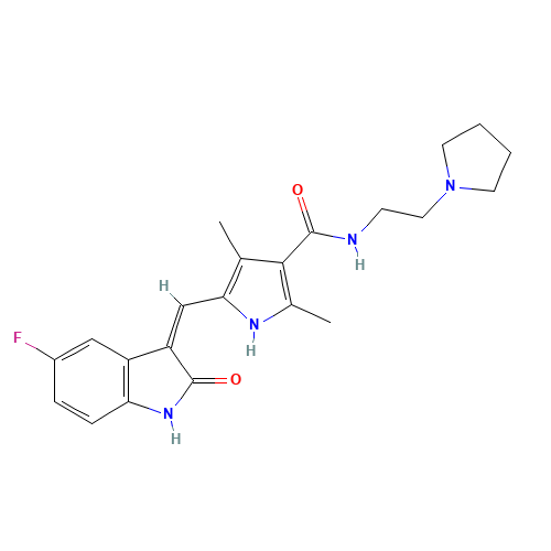 Toceranib (CAS: 356068-94-5) - Chemical Structure and Molecular Formula 