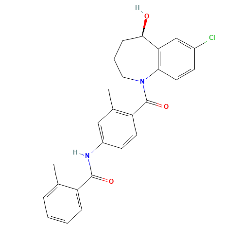 (R)-(+)-Tolvaptan (CAS: 331947-66-1) - Chemical Structure and Molecular Formula 