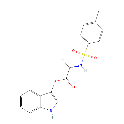 N-Tosyl-L-alanyloxyindole (CAS: 75062-54-3) - Chemical Structure and Molecular Formula 