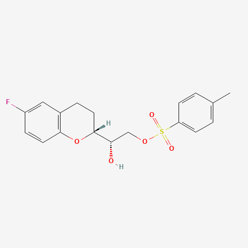 (1'S,2R)-2-(2'-Tosyl-1',2'-dihydroxyethyl)-6-fluorochromane (CAS: 905454-52-6) - Chemical Structure and Molecular Formula 