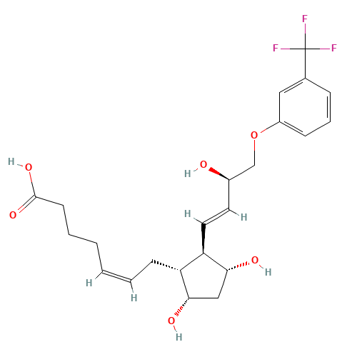 Travoprost Acid (CAS: 54276-17-4) - Chemical Structure and Molecular Formula 