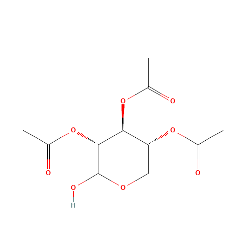 2,3,4-Tri-O-acetyl-D-xylopyranose (CAS: 55018-54-7) - Chemical Structure and Molecular Formula 