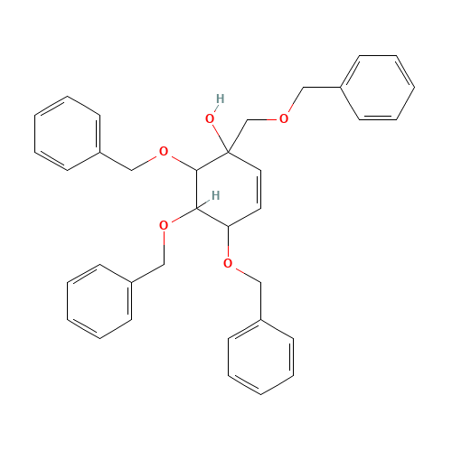 1,2,3-Tri-O-benzyl-4-[(benzyloxy)methyl]cyclohex-5-ene-1,2,3,4-tetraol (CAS: 1219194-46-3) - Related Chemical Product
