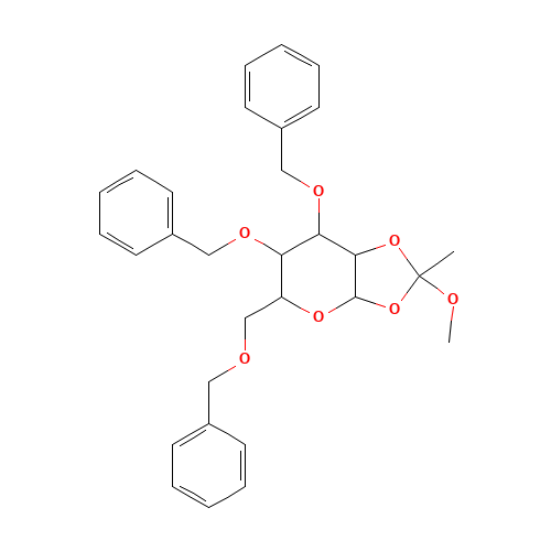 3,4,6-Tri-O-benzyl-a-D-galactopyranose 1,2-(Methyl Orthoacetate) (CAS: 68779-52-2) - Related Chemical Product