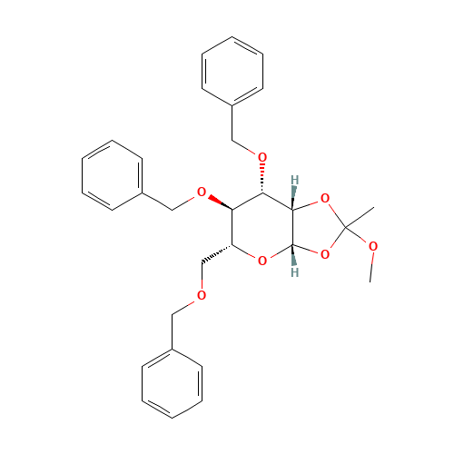 3,4,6-Tri-O-benzyl-b-D-mannopyranose 1,2-(Methyl Orthoacetate) (CAS: 16697-49-7) - Related Chemical Product