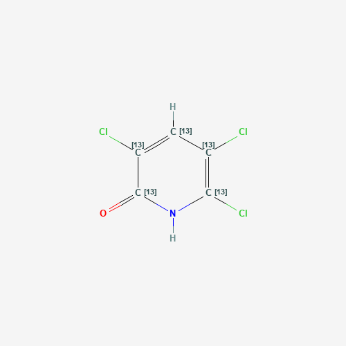3,5,6-Trichloro-2-pyridinol-13C5 (CAS: 1330171-47-5) - Chemical Structure and Molecular Formula 
