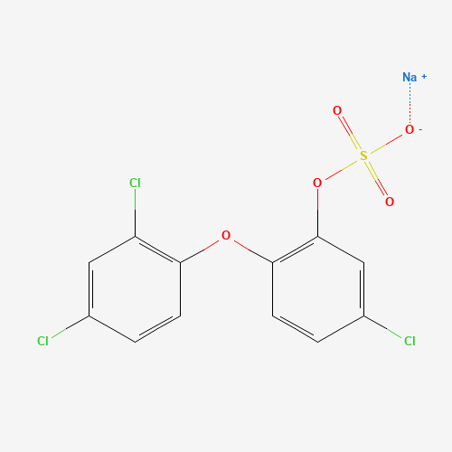 Triclosan O-Sulfate Sodium Salt (CAS: 68508-18-9) - Chemical Structure and Molecular Formula 