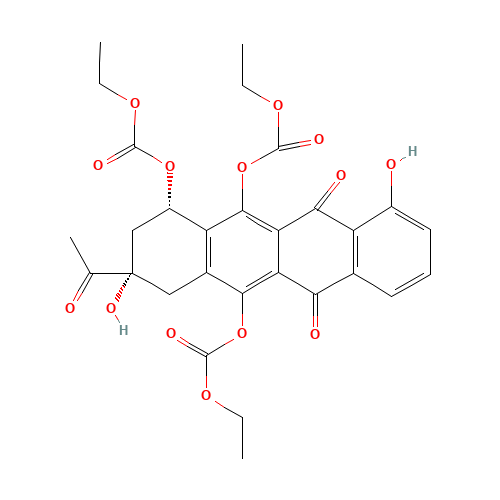 6,10,11-Triethylcarbonate-1-demethyl Daunomycinone (CAS: 67665-62-7) - Related Chemical Product