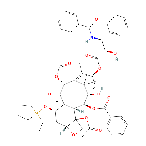 7-O-(Triethylsilyl) Paclitaxel (CAS: 148930-55-6) - Chemical Structure and Molecular Formula 