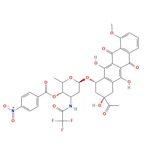 N-Trifluoroacetamido-4'-p-nitrobenzoyl Daunorubicin (CAS: 52583-24-1) - Related Chemical Product