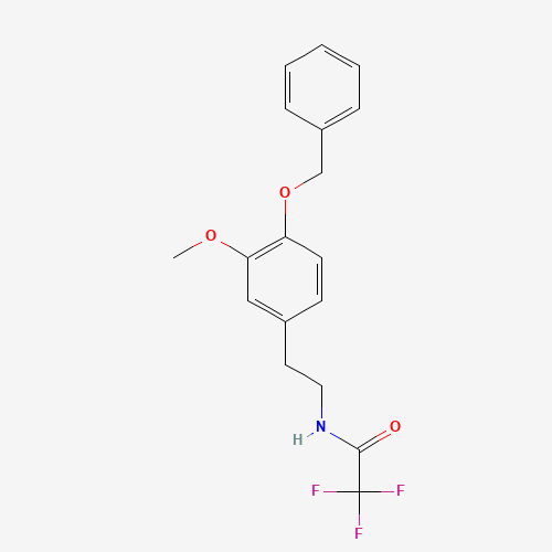 N-Trifluoroacetyl-4-benzyloxy-3-methoxyphenethylamine (CAS: 1076199-49-9) - Chemical Structure and Molecular Formula 