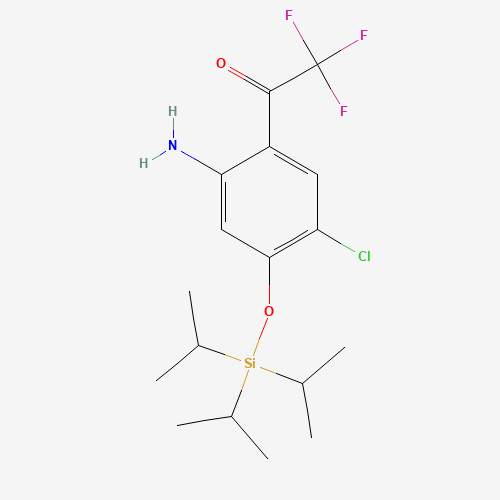 2-Trifluoroacetyl-4-chloro-5-triisopropylsilyloxyaniline (CAS: 342621-21-0) - Chemical Structure and Molecular Formula 